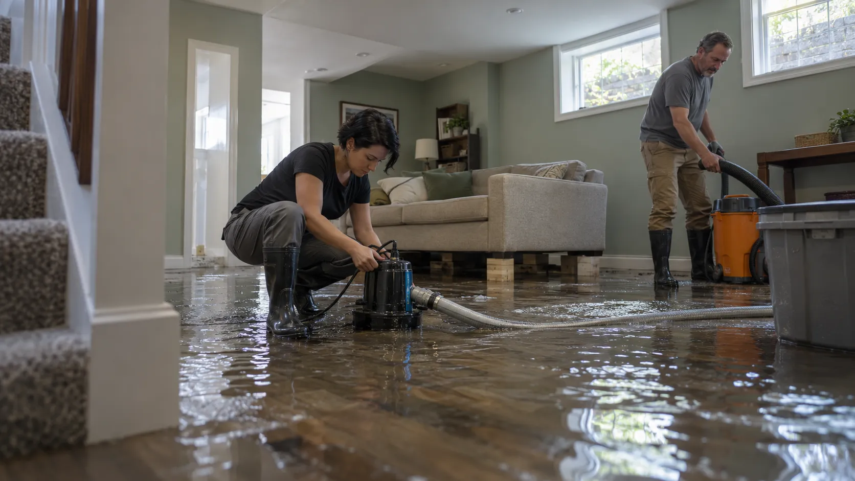 Flooded Basement Cleanup in Richmond, VA